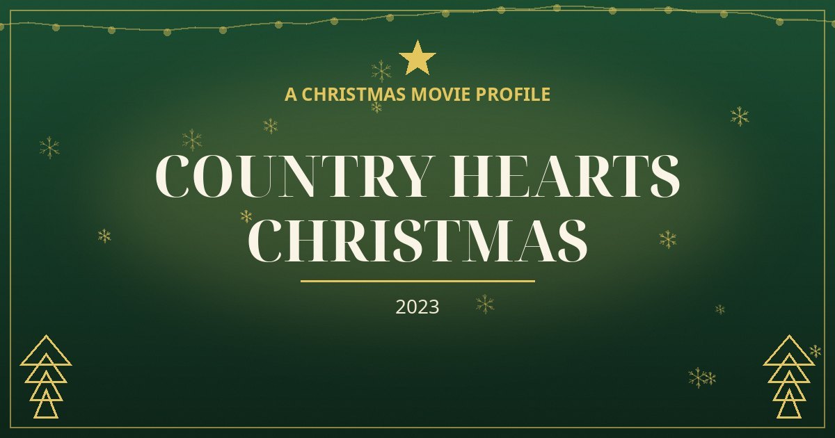 Country Hearts Christmas — original designed title card art