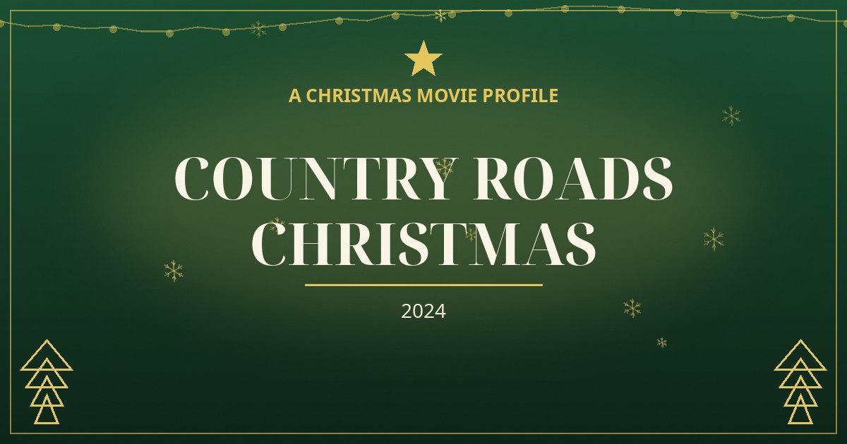 Country Roads Christmas — original designed title card art