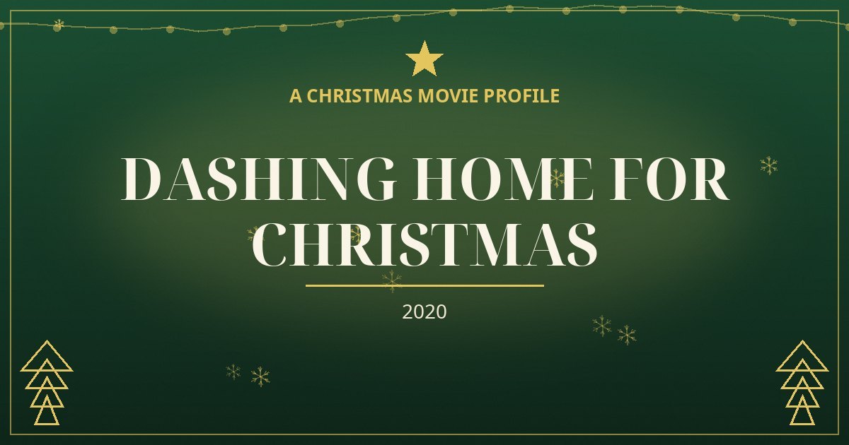 Dashing Home for Christmas — original designed title card art