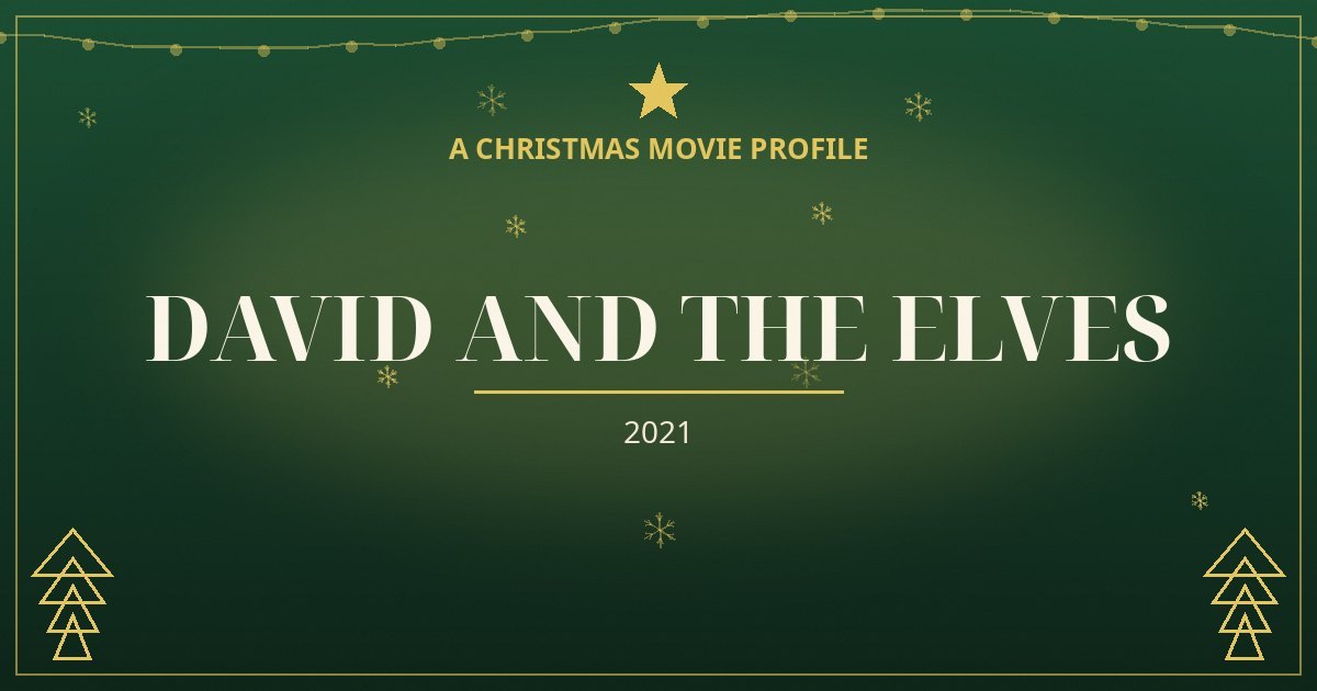 David and the Elves — original designed title card art