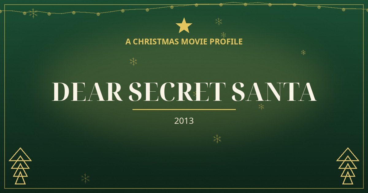 Dear Secret Santa — original designed title card art