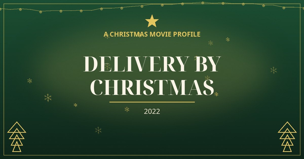 Delivery by Christmas — original designed title card art