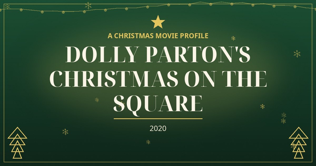 Dolly Parton's Christmas on the Square — original designed title card art