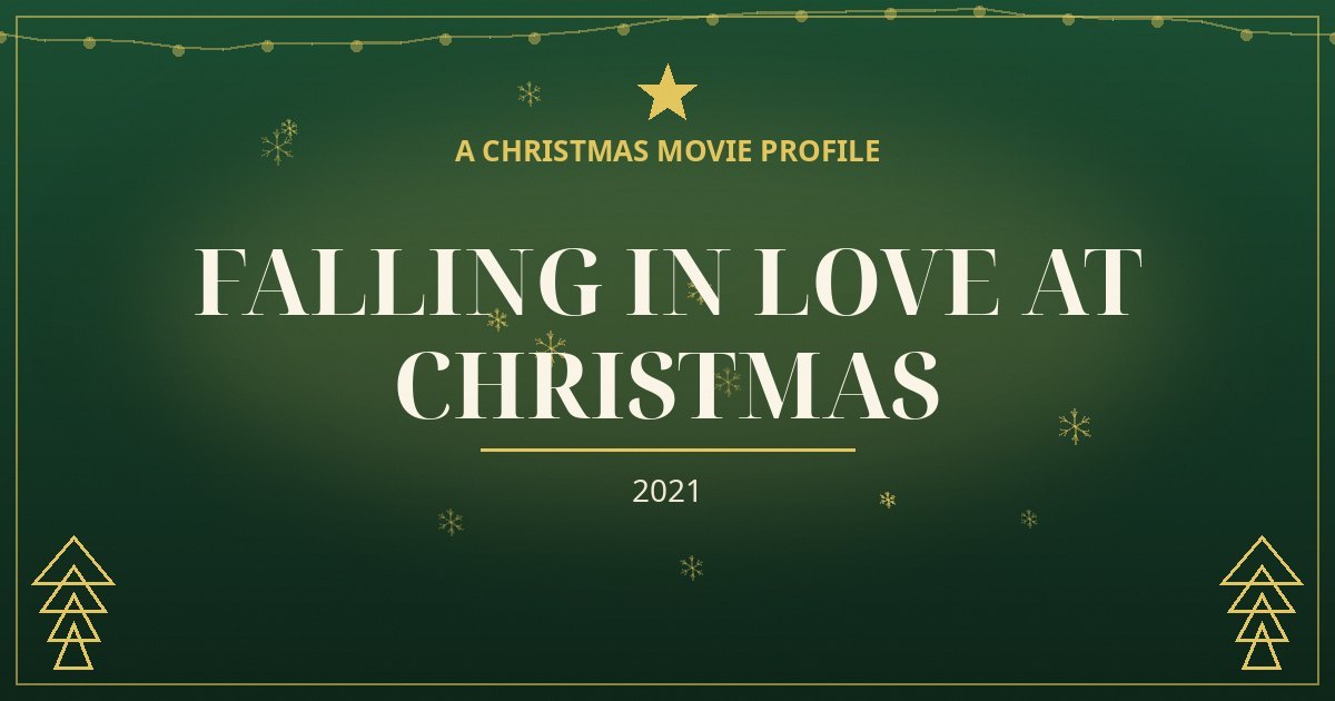 Falling in Love at Christmas — original designed title card art