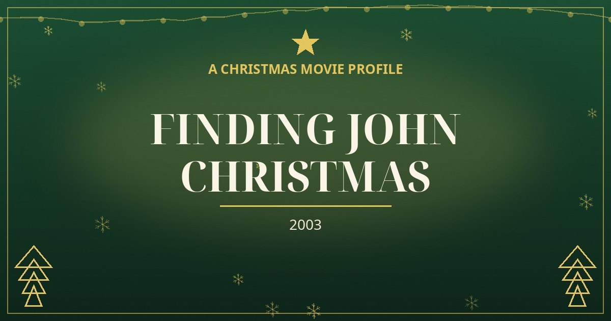 Finding John Christmas — original designed title card art