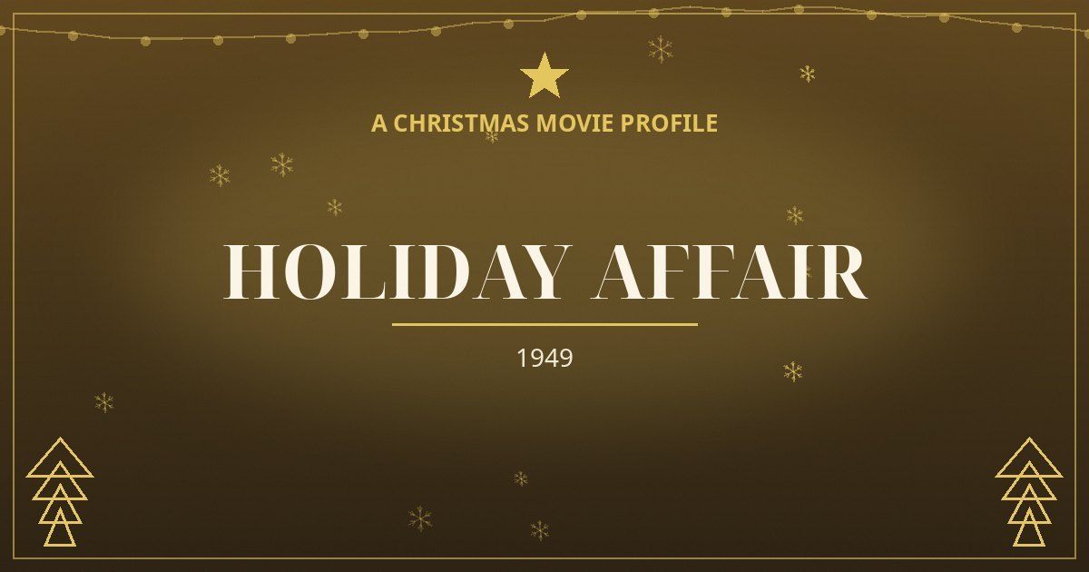 Holiday Affair — original designed title card art