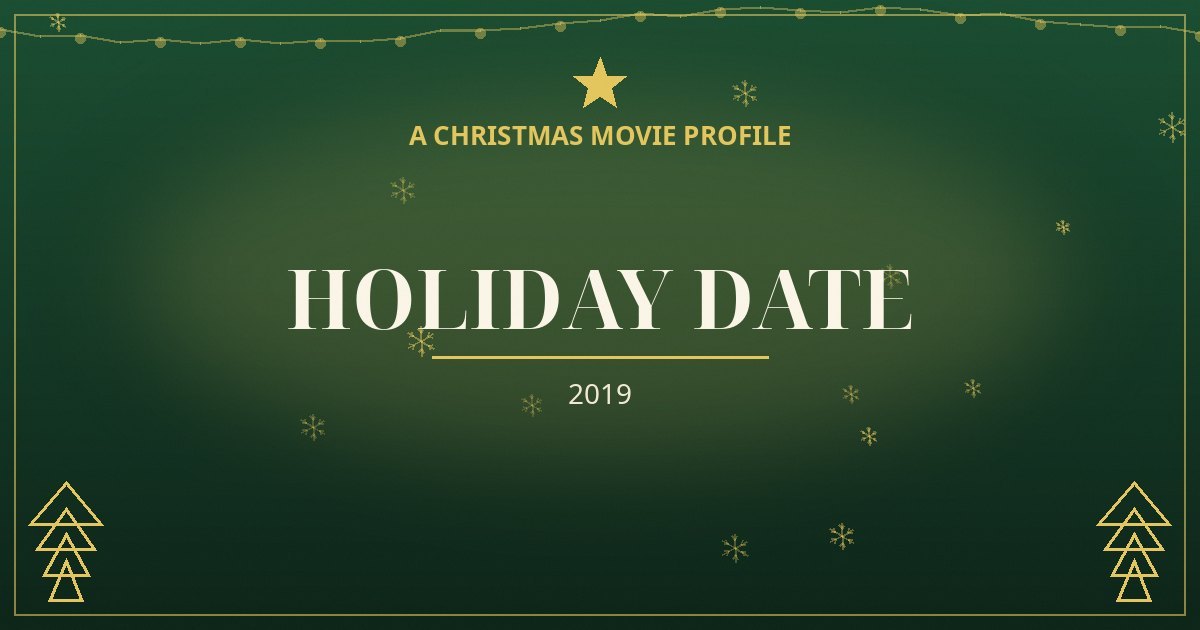 Holiday Date — original designed title card art