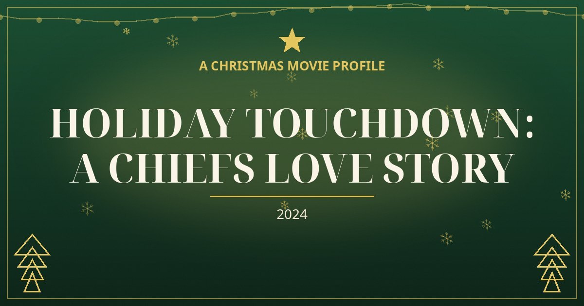 Holiday Touchdown: A Chiefs Love Story — original designed title card art
