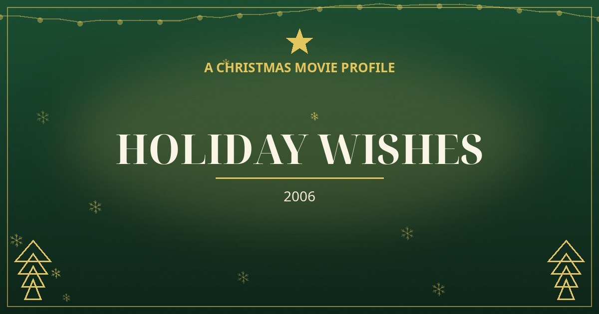 Holiday Wishes — original designed title card art
