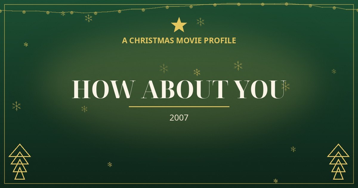 How About You — original designed title card art