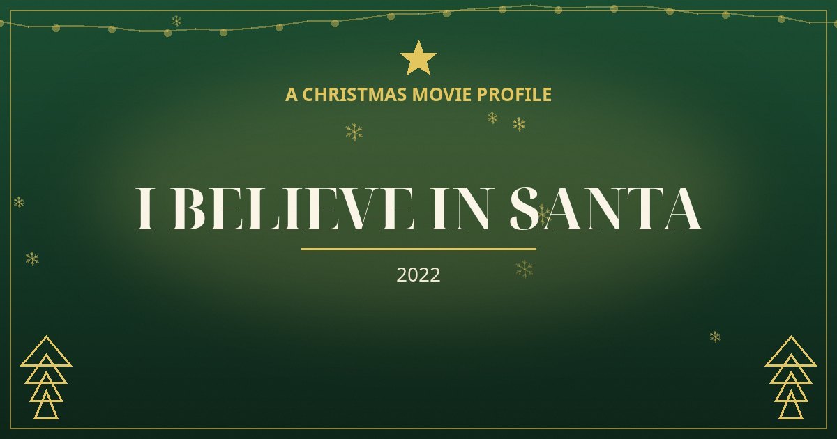 I Believe in Santa — original designed title card art