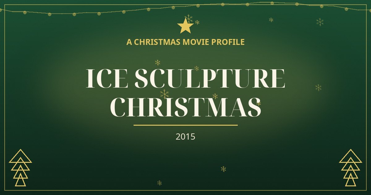 Ice Sculpture Christmas — original designed title card art