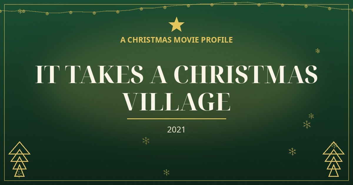 It Takes a Christmas Village — original designed title card art