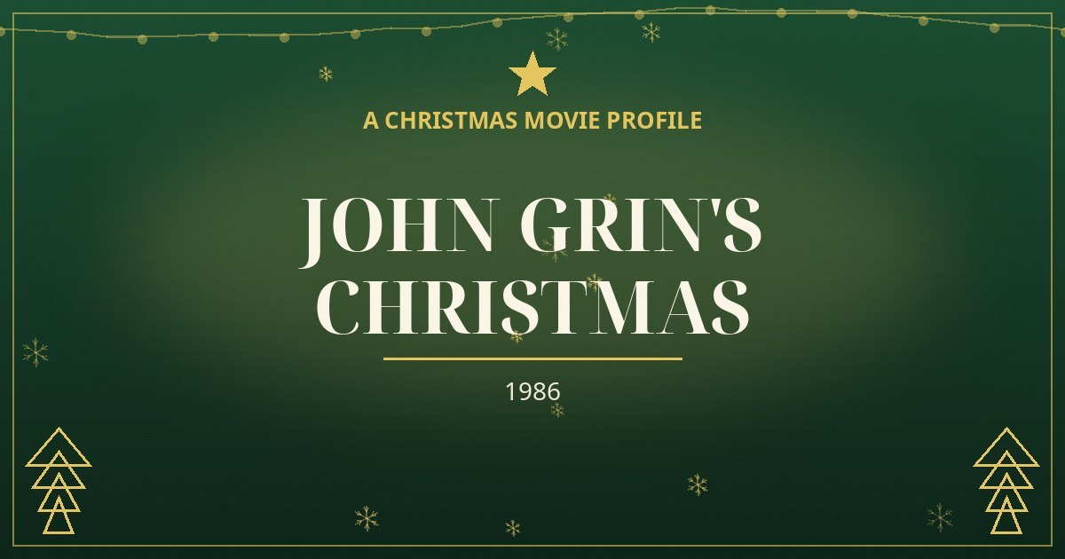 John Grin's Christmas — original designed title card art