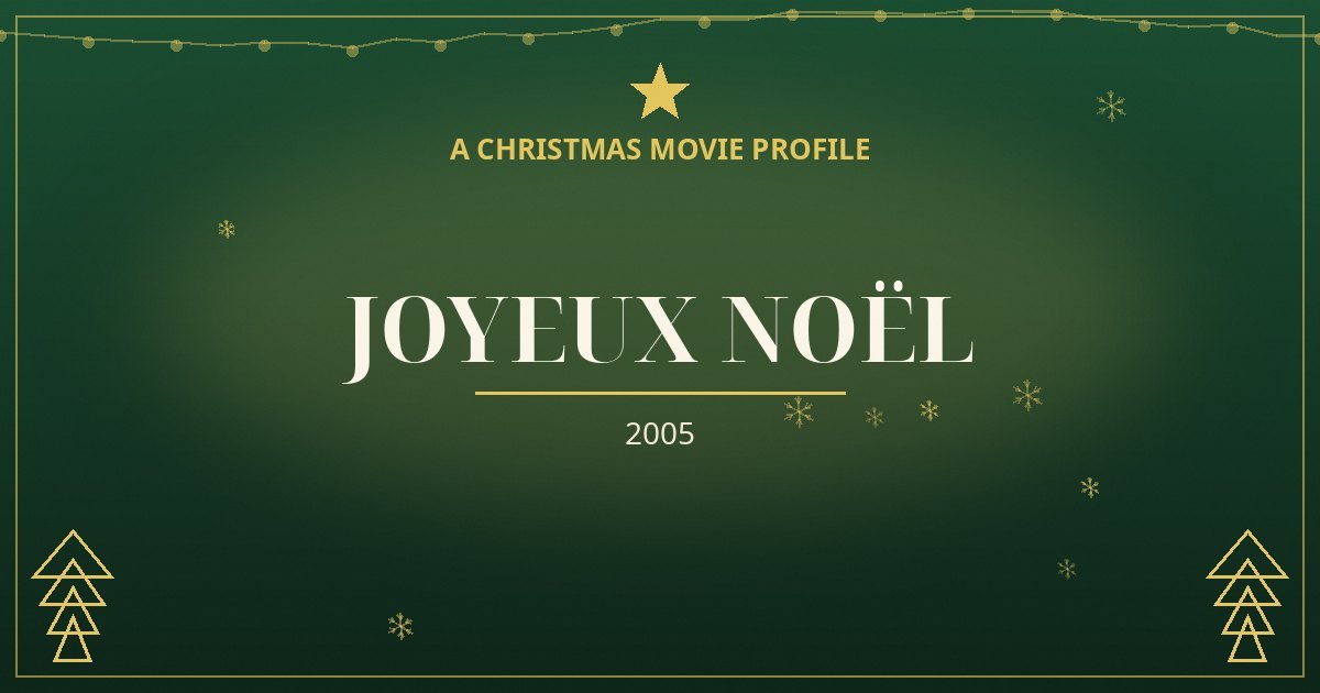 Joyeux Noël — original designed title card art