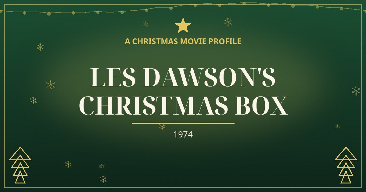Les Dawson's Christmas Box — original designed title card art