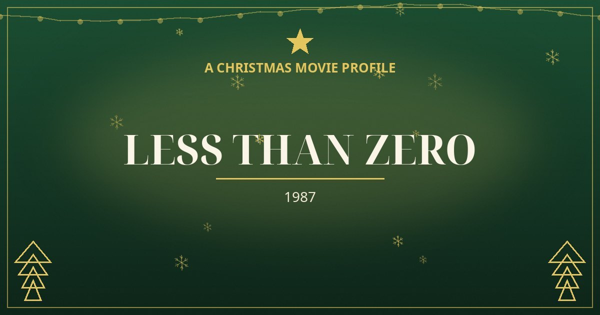 Less Than Zero — original designed title card art
