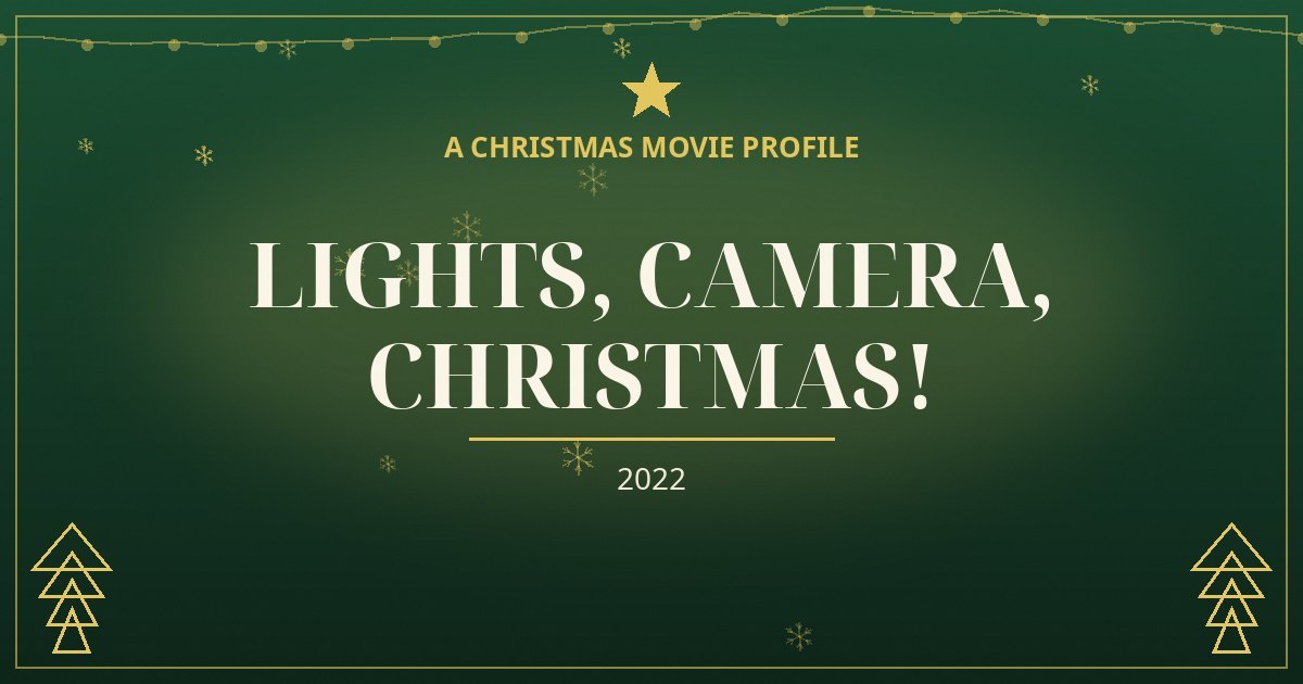 Lights, Camera, Christmas! — original designed title card art