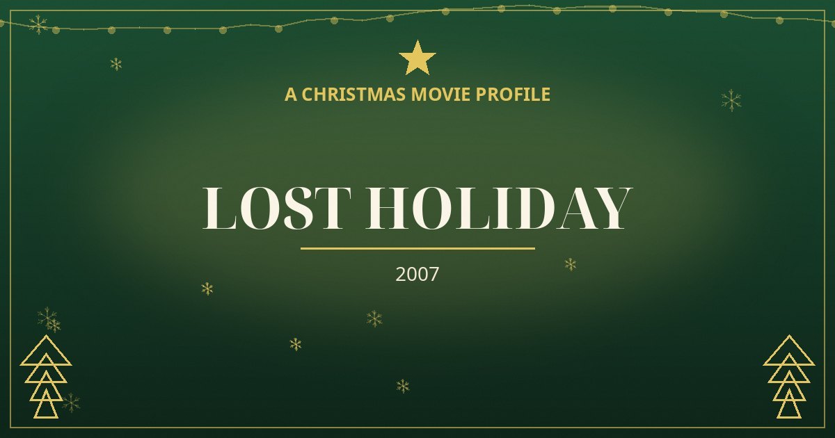 Lost Holiday — original designed title card art