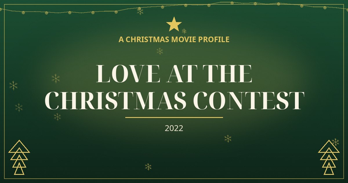 Love at the Christmas Contest — original designed title card art