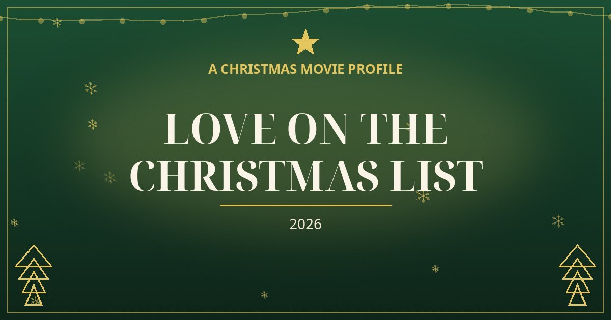 Love on the Christmas List — original designed title card art