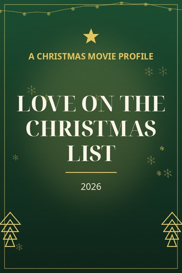 Love on the Christmas List — designed title card art
