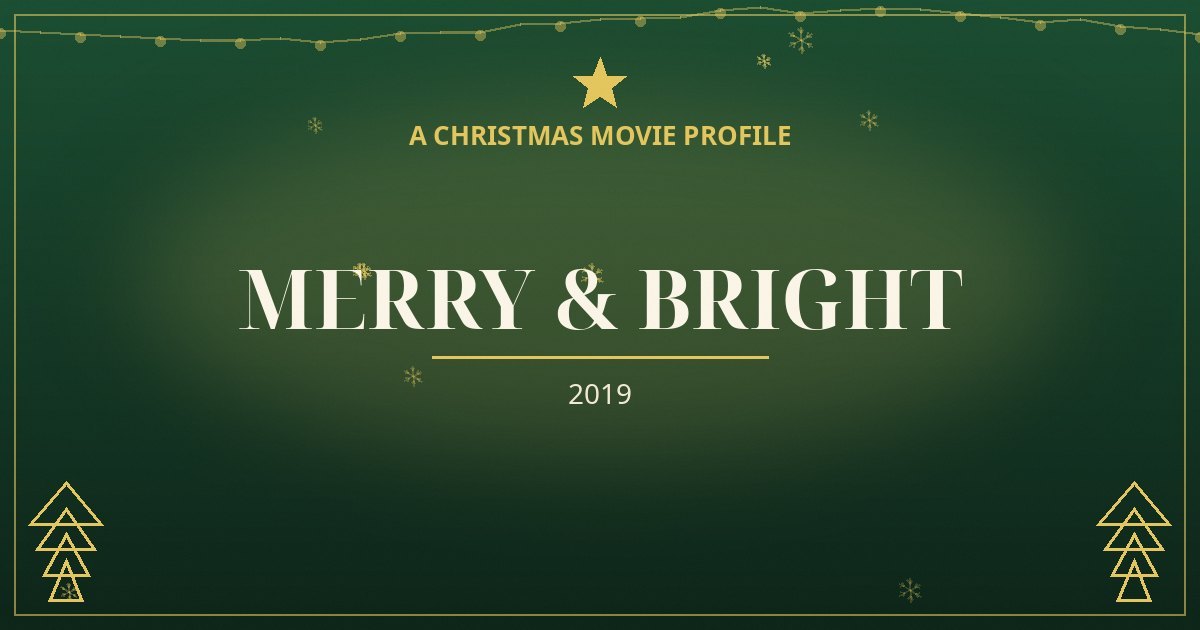 Merry & Bright — original designed title card art