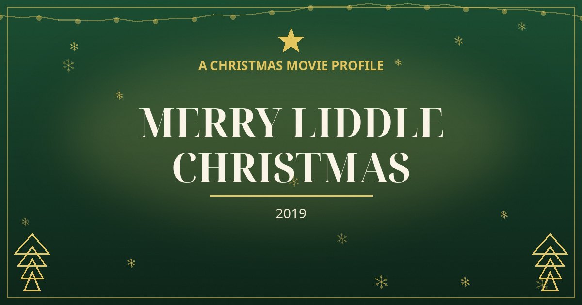 Merry Liddle Christmas — original designed title card art