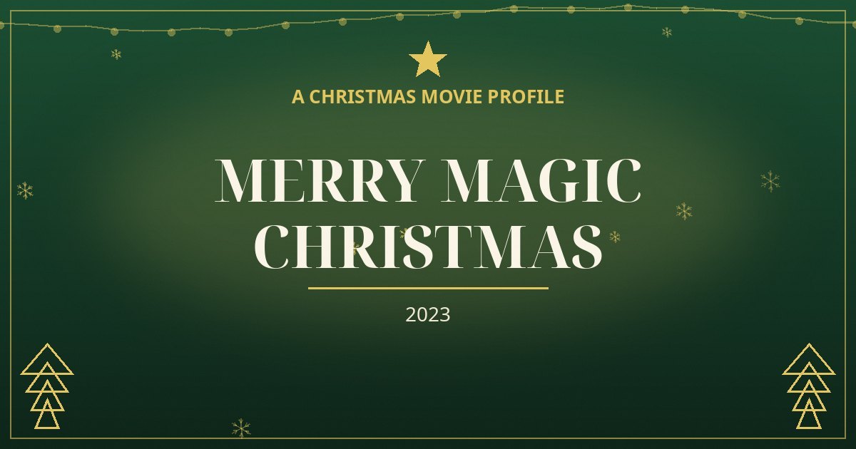 Merry Magic Christmas — original designed title card art