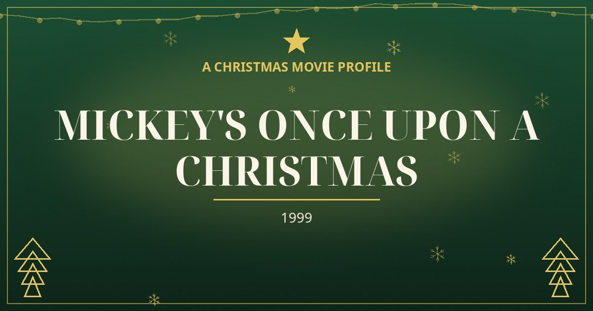 Mickey's Once Upon a Christmas — original designed title card art