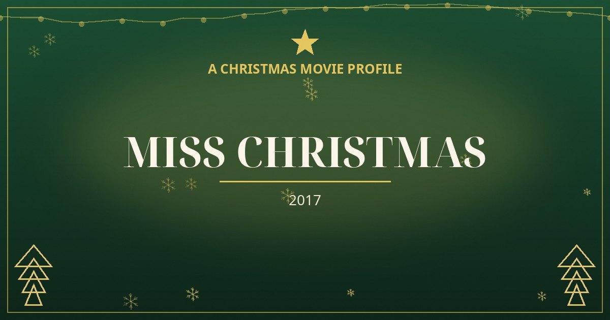 Miss Christmas — original designed title card art