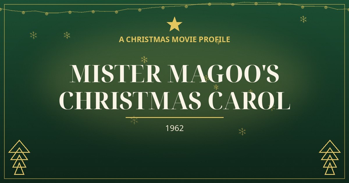 Mister Magoo's Christmas Carol — original designed title card art
