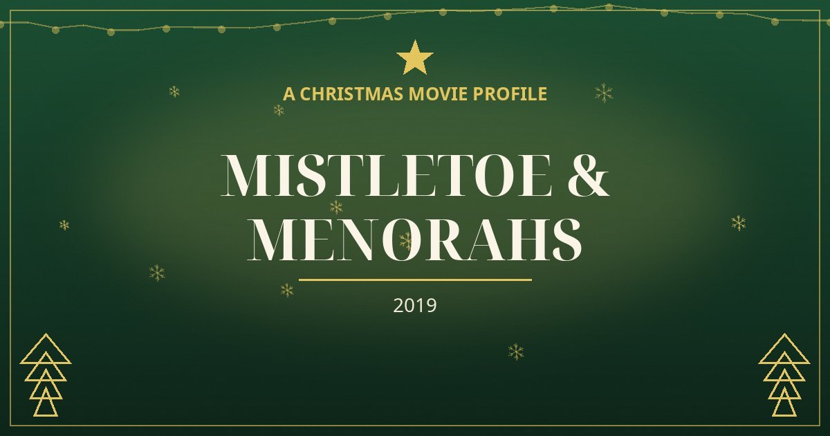 Mistletoe & Menorahs — original designed title card art