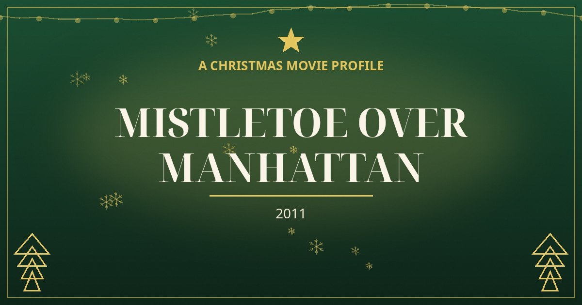 Mistletoe Over Manhattan — original designed title card art