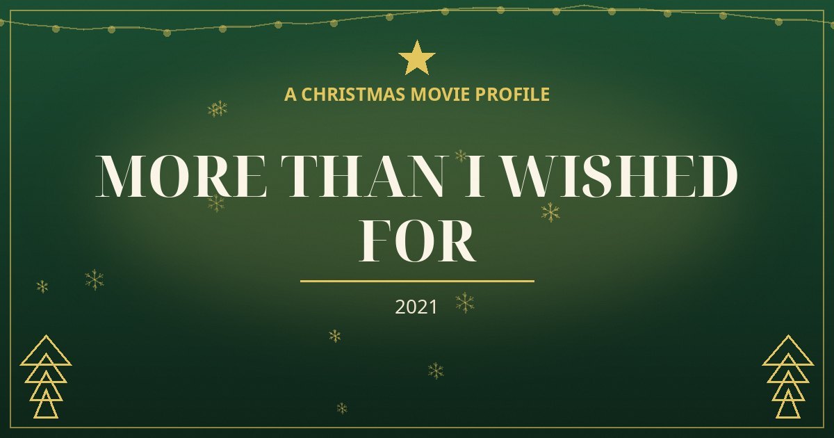 More Than I Wished For — original designed title card art