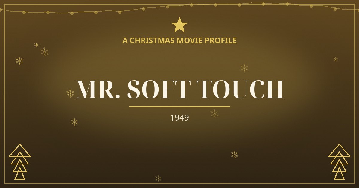 Mr. Soft Touch — original designed title card art