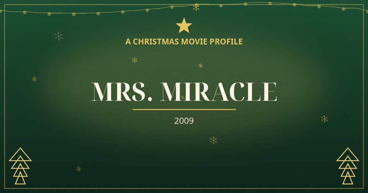 Mrs. Miracle — original designed title card art