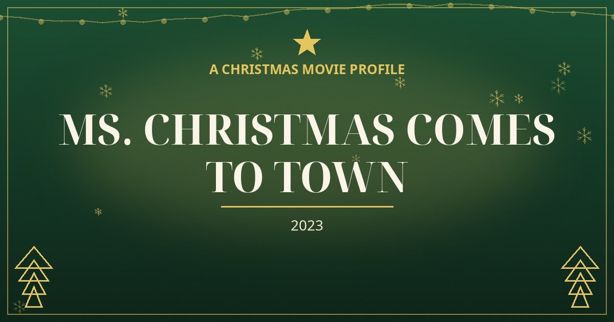 Ms. Christmas Comes to Town — original designed title card art