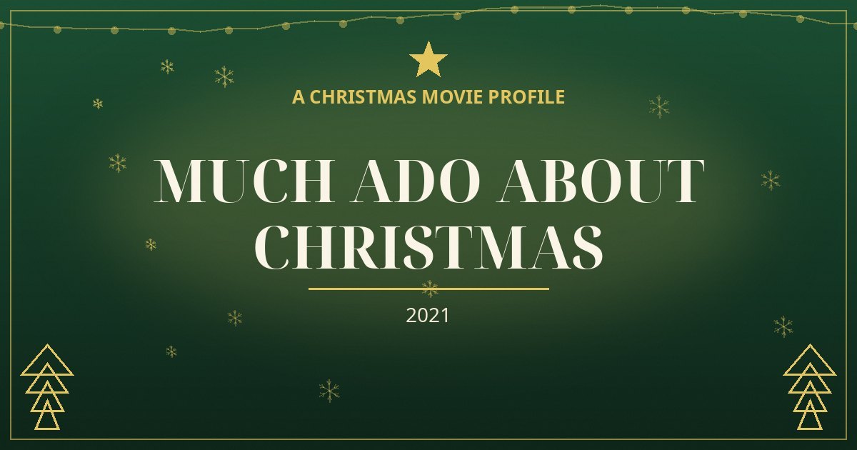 Much Ado About Christmas — original designed title card art