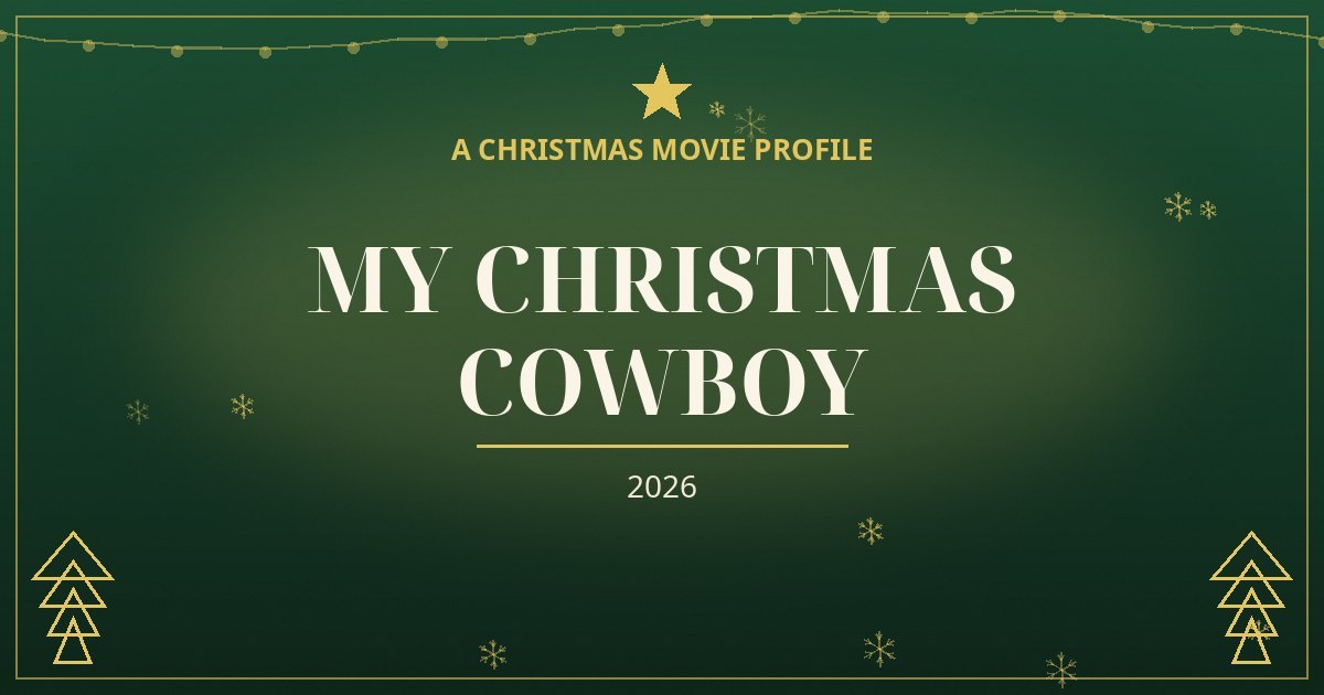 My Christmas Cowboy — original designed title card art