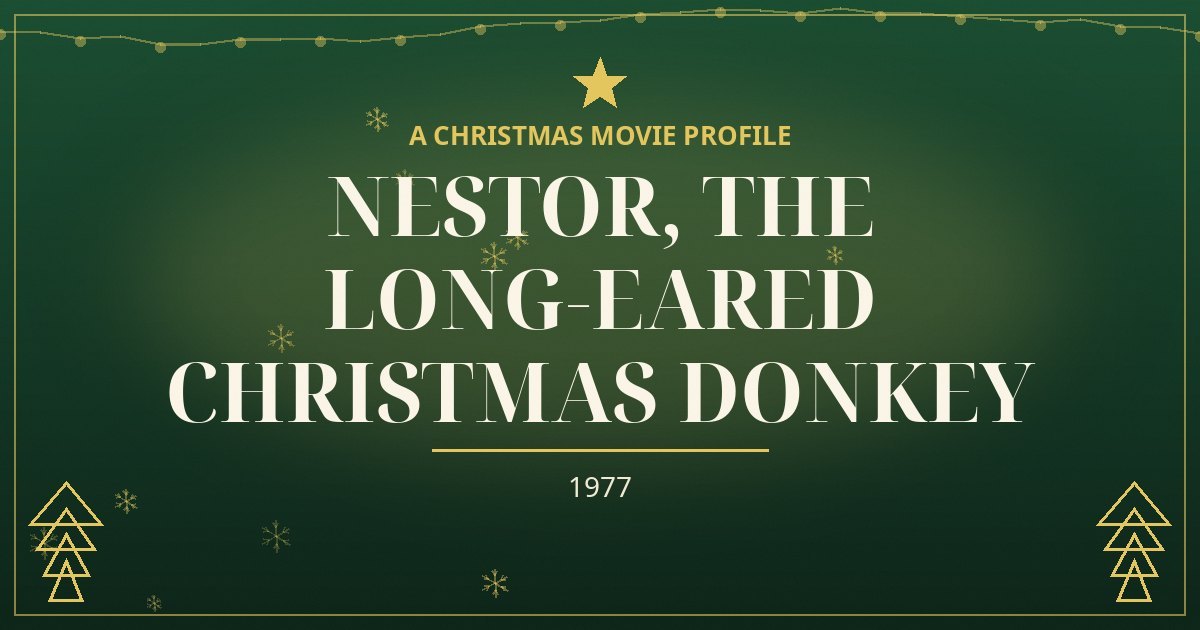 Nestor, the Long-Eared Christmas Donkey — original designed title card art
