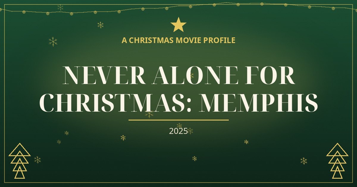 Never Alone for Christmas: Memphis — original designed title card art