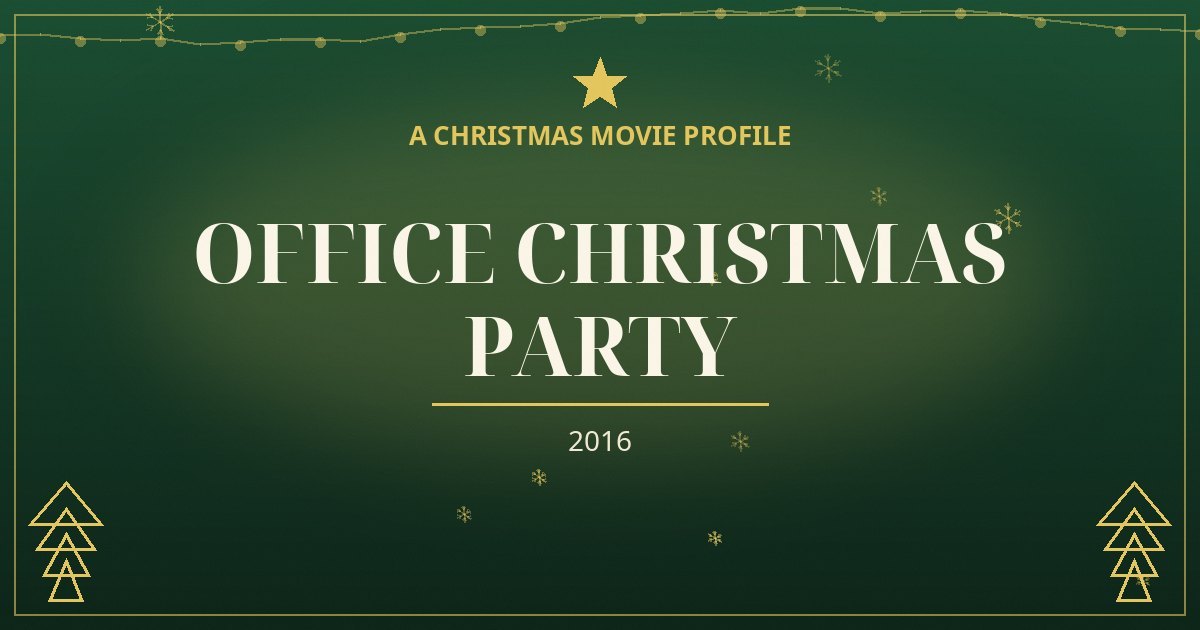 Office Christmas Party — original designed title card art