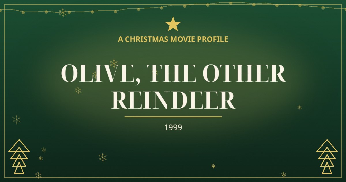 Olive, the Other Reindeer — original designed title card art