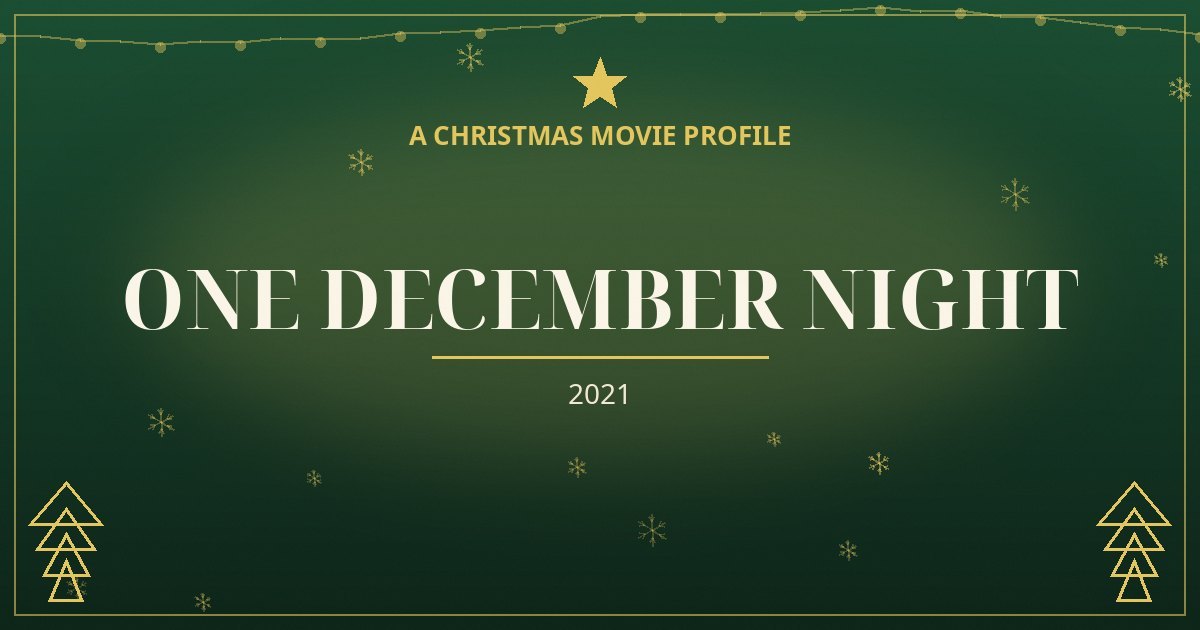 One December Night — original designed title card art