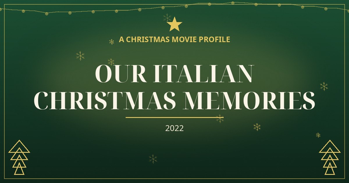 Our Italian Christmas Memories — original designed title card art