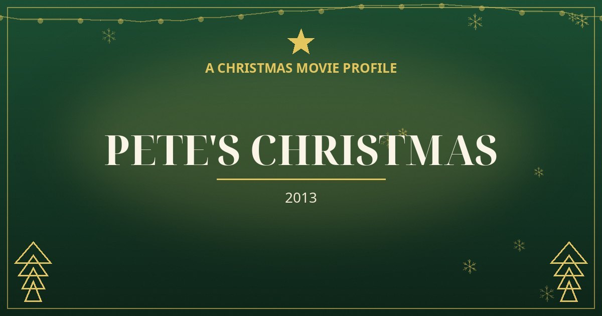 Pete's Christmas — original designed title card art