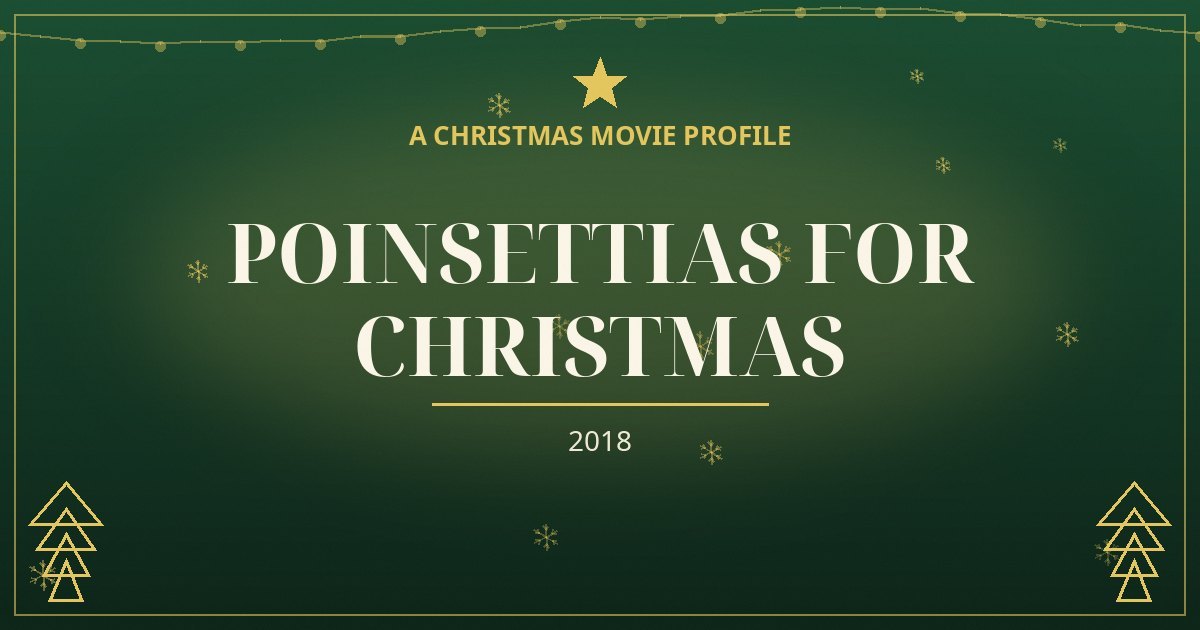 Poinsettias for Christmas — original designed title card art