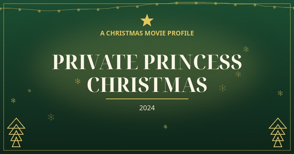Private Princess Christmas — original designed title card art