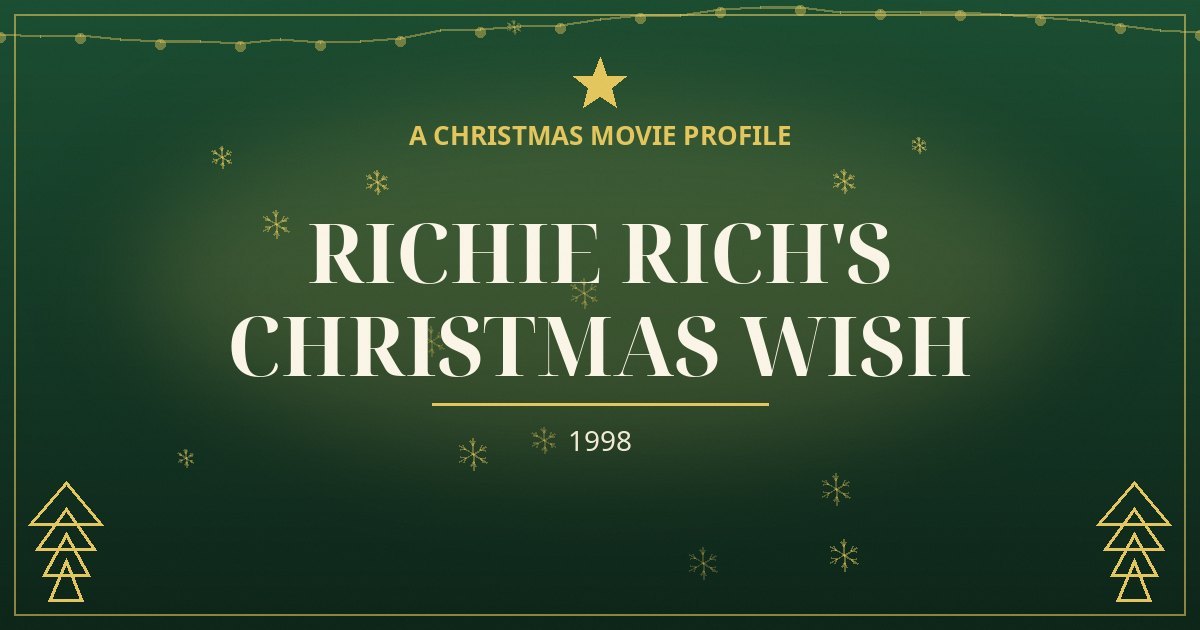 Richie Rich's Christmas Wish — original designed title card art